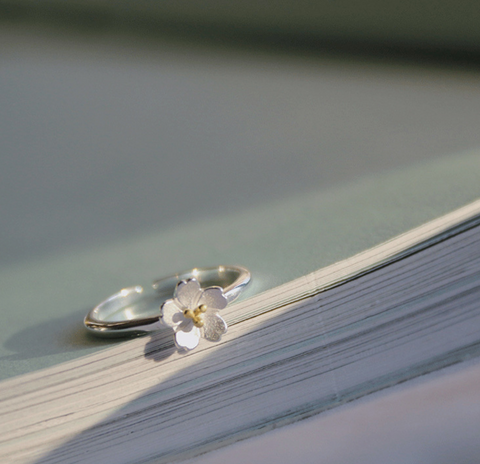 Silver Lotus Ring
