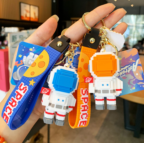 Space Pixel Astronaut Keychain