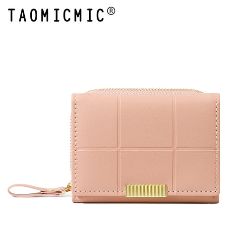 Square Gold Three Fold Wallet