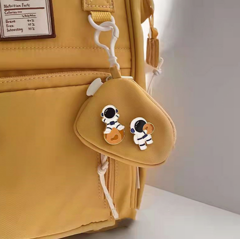 Astronaut and Moon Pin