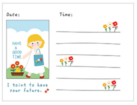 Jiyu Flora Note Paper