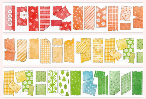 Telado Washi Pattern Stripe Tape