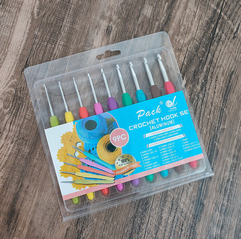 Aluminum Crochet Hook 9 Set