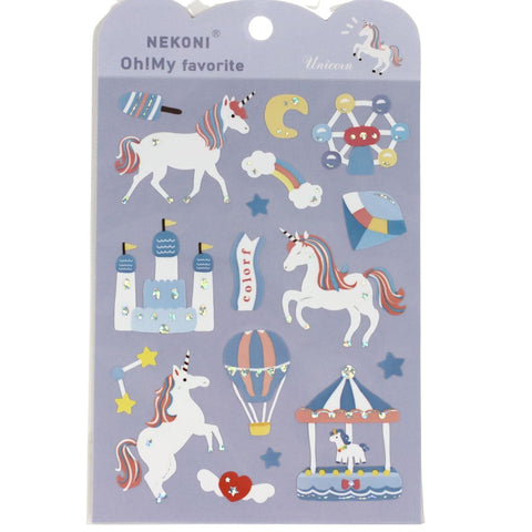 Nekoni Unicorn Castle Stickers