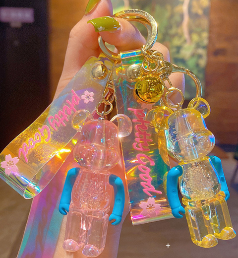 Pretty Good Crystal Bear Keychain
