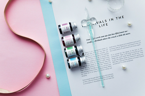 Spiral Glass Dip Pen Set