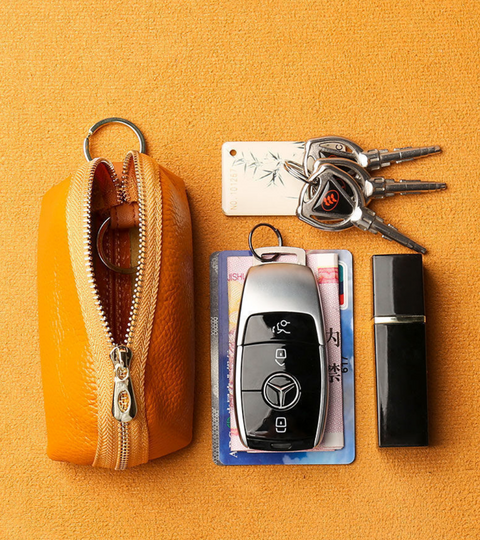 Vegan Leather Zipper Pouch