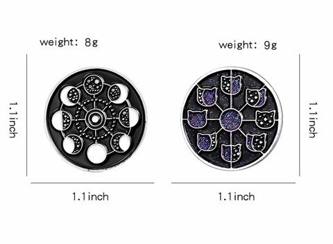 Waning Moon Pin