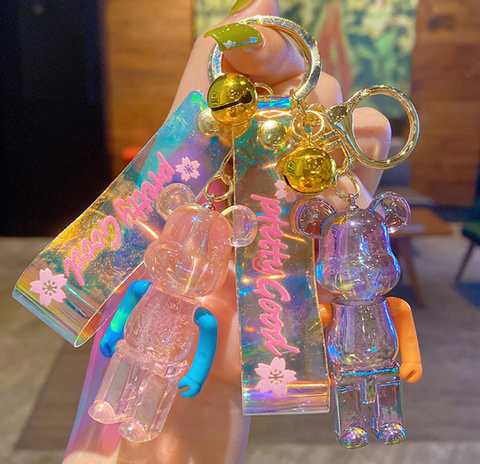 Pretty Good Crystal Bear Keychain