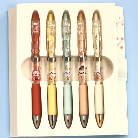 Daruma Cat Set 0.5mm Black Gel Ink Pen