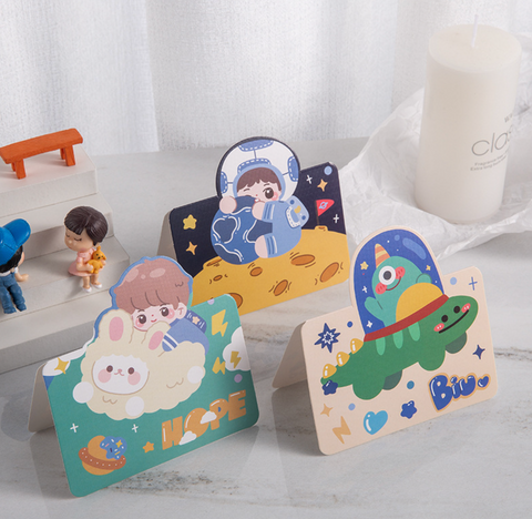 Cute Dino Astronaut Card