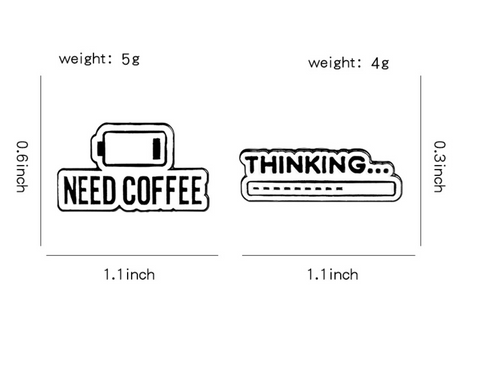 Need Coffee Pin
