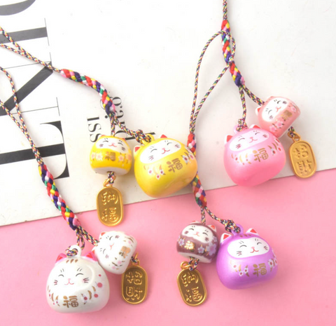 Gemini Lucky Cat Pearlescent Charm