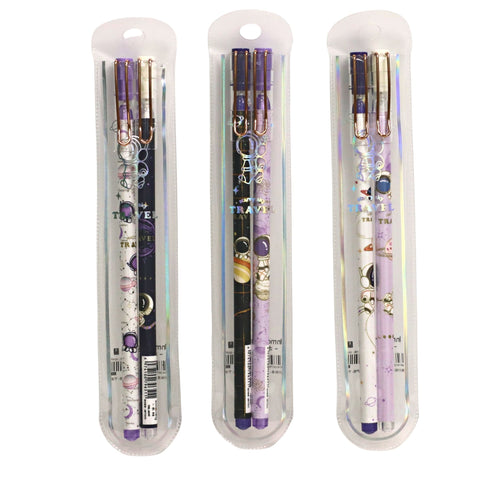 Gel Ink Pen 0.5mm Black (2 in 1)