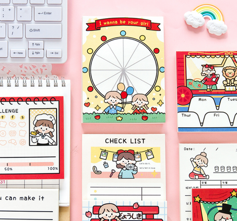 Cute Girls Memo Pads