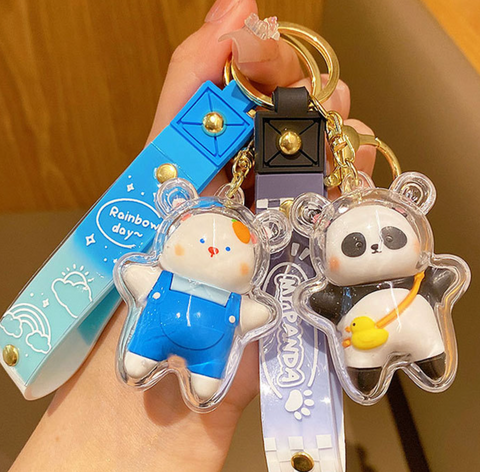 Rainbow Animal Bear Keychain