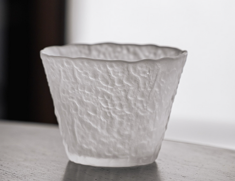 Japanese Style Frosted Glass Teacup Set