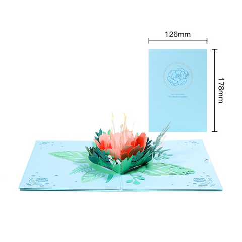 Pop Out Card Peony