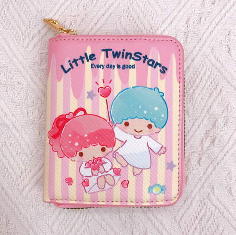 Sanrio Stripe Zipper Short Wallet