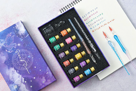 Star Dream Glass Dip Pen Set