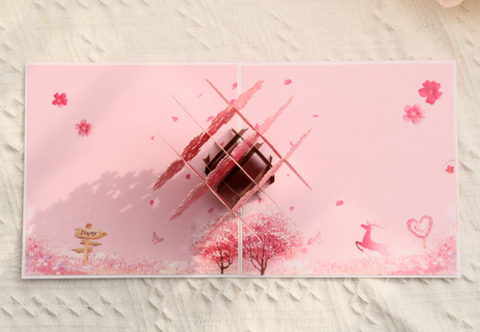 Pop Out Card Sakura Tree