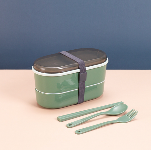 Dual Layer Colorful Oval Bento 700ml
