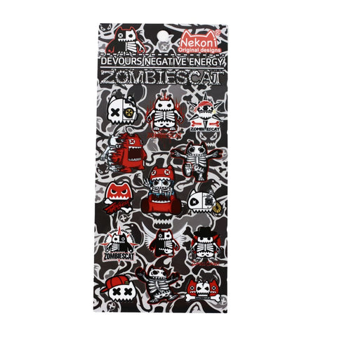 Skeleton Devil Cat Stickers