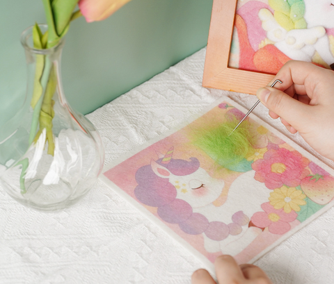 Chinese Classic Photo Frame Needle Felt Set