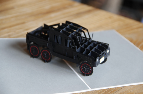 Pop Out Card Jeep Truck
