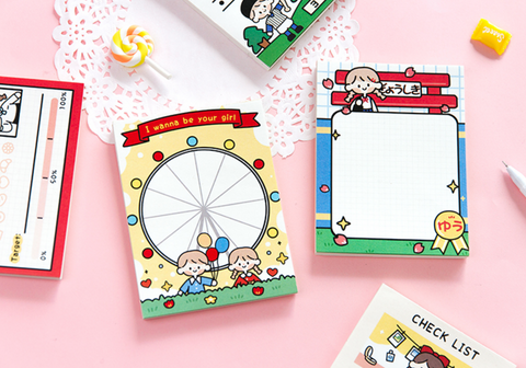 Cute Girls Memo Pads