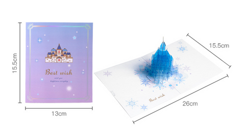 Pop Out Card Best Wish Castle
