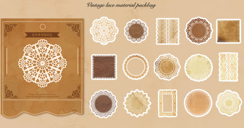Wenshu Vintage Lace Sticker