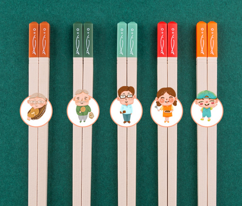 Little Fish Chopstick 5 Set