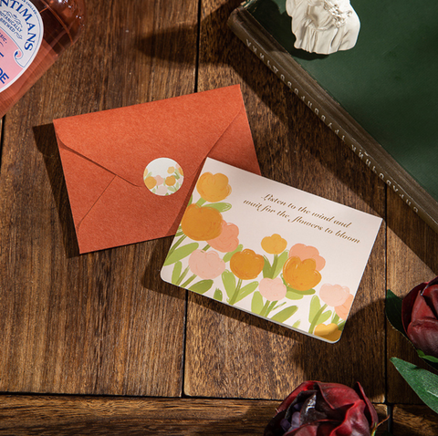 Flower Drawn Card