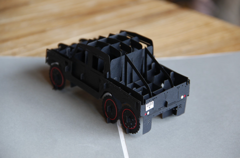 Pop Out Card Jeep Truck