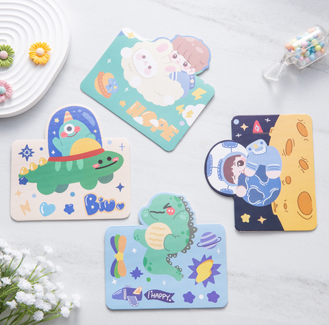 Cute Dino Astronaut Card