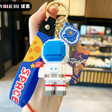 Space Pixel Astronaut Keychain