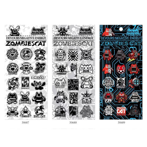 Sports Devil Cat Black Stickers