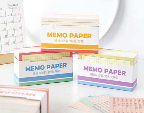 Memo Paper Cards