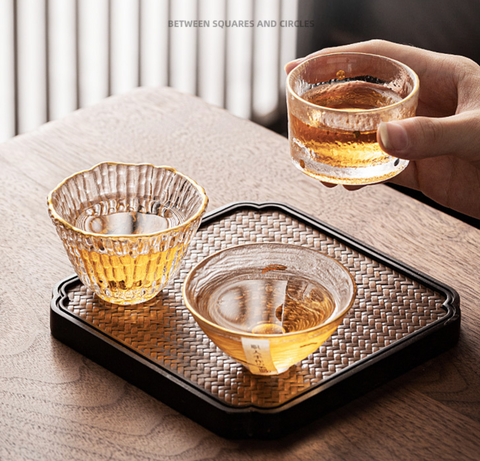 Japanese Gold Edge Glass Cup