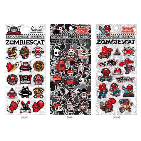 Skeleton Devil Cat Stickers