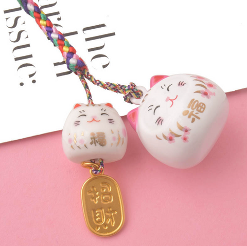 Gemini Lucky Cat Pearlescent Charm