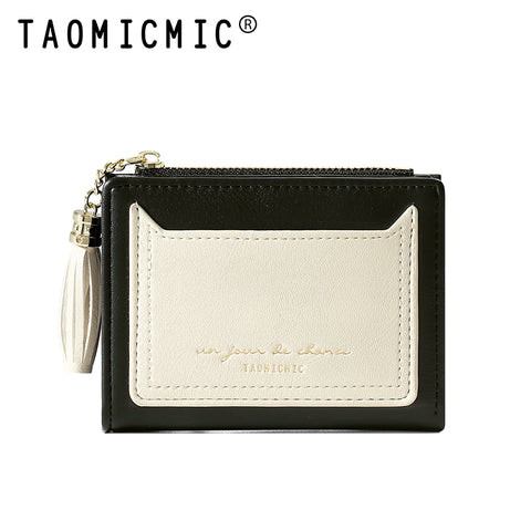 Cat Tassel Two Fold Button Wallet