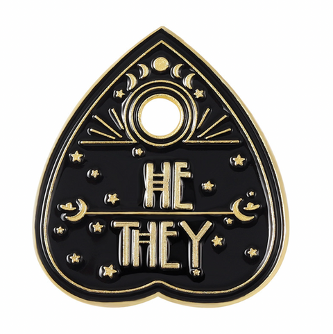 Pronoun Ouija Planchette Pins