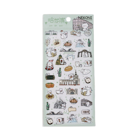 Travel White Bear Harbin Stickers