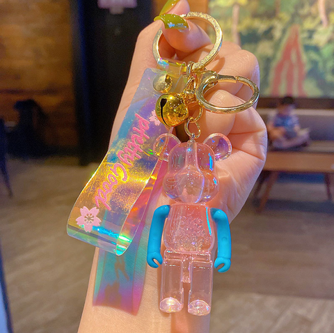 Pretty Good Crystal Bear Keychain