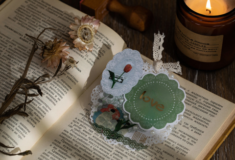 Wenshu Vintage Lace Sticker
