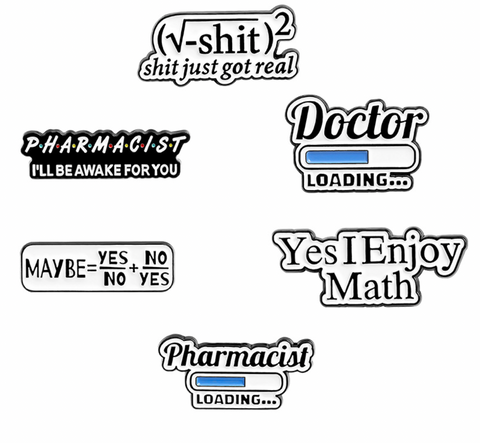 Math Symbols Pins