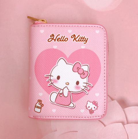 Sanrio Heart Zipper Short Wallet