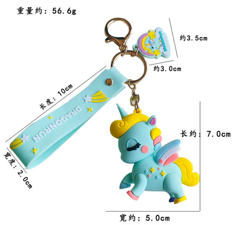 Rainbow Unicorn Keychain